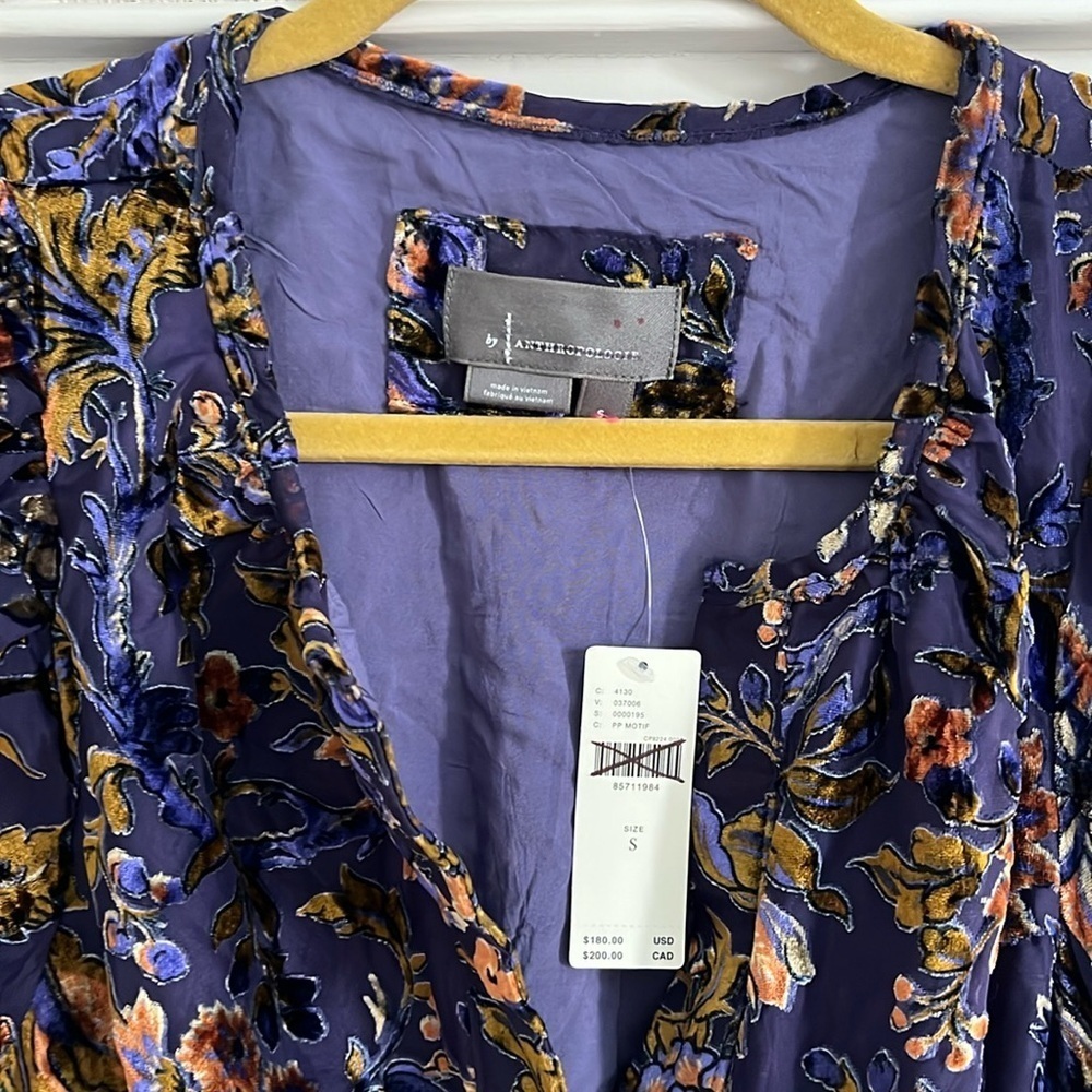 Anthropologie - The Somerset Burn-out Velvet Maxi Dress Size Small NWT In - Picture 7 of 13